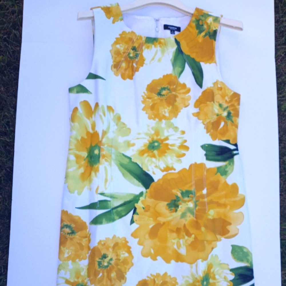 Premise Yellow Floral Midi Dress